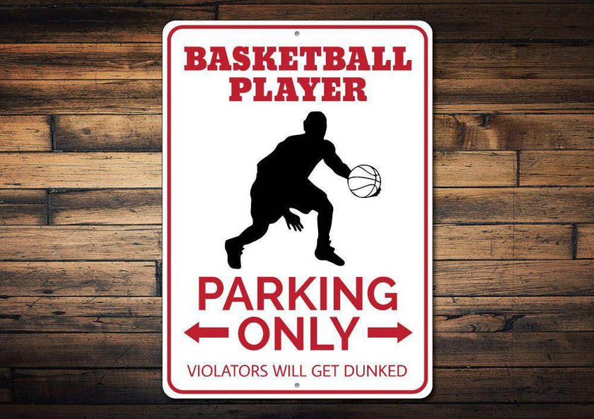 Basketball Player Parking Sign - My Store