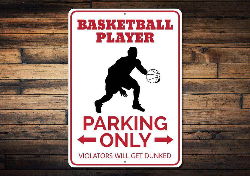 Basketball Player Parking Sign - My Store