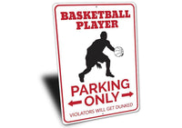Basketball Player Parking Sign - My Store