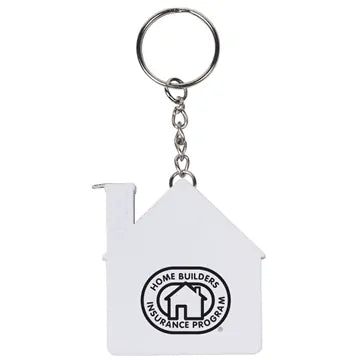 3 Foot House Shaped Key Ring designed with your logo image 1