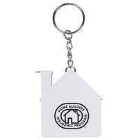 3 Foot House Shaped Key Ring designed with your logo image 1