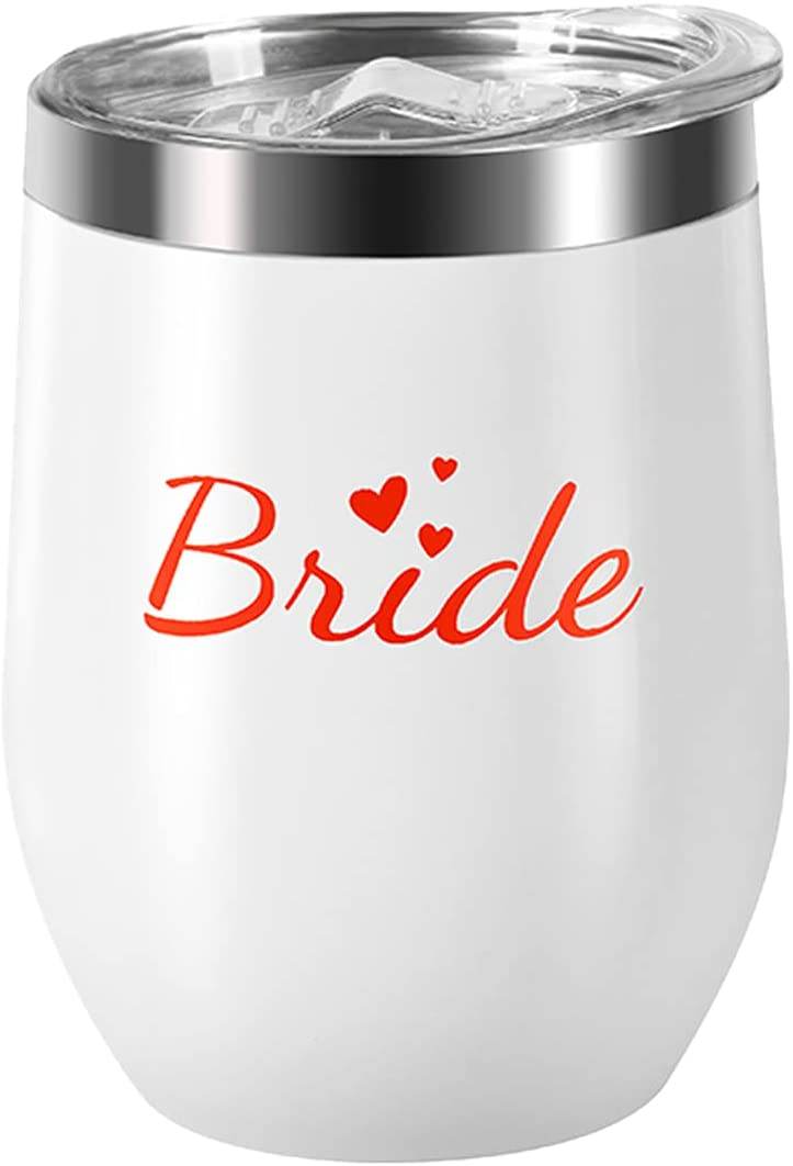Bride Tribe Stainless Steel Wine Tumblers 12 Oz Bridesmaid Tumbler 6 Pack - My Store