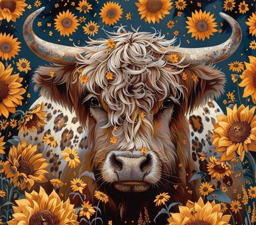 Bull with Sunflowers Tumbler 20oz | Insulated Travel Cup, Durable Stainless Steel, Perfect Gift for Cowgirls & Sunflower Lovers - My Store