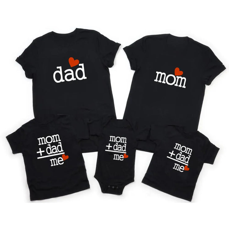 Mom Dad Me Family Matching Outfits Father Daughter Son Clothes Look Tshirt image 0