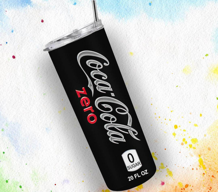 Coca-Cola Coke Zero Tumbler 20oz - This Girl Runs On Coke Zero Insulated Travel Cup, Funny Soda Lover Gift, Reusable Drinkware for Women - My Store