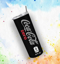 Coca-Cola Coke Zero Tumbler 20oz - This Girl Runs On Coke Zero Insulated Travel Cup, Funny Soda Lover Gift, Reusable Drinkware for Women - My Store