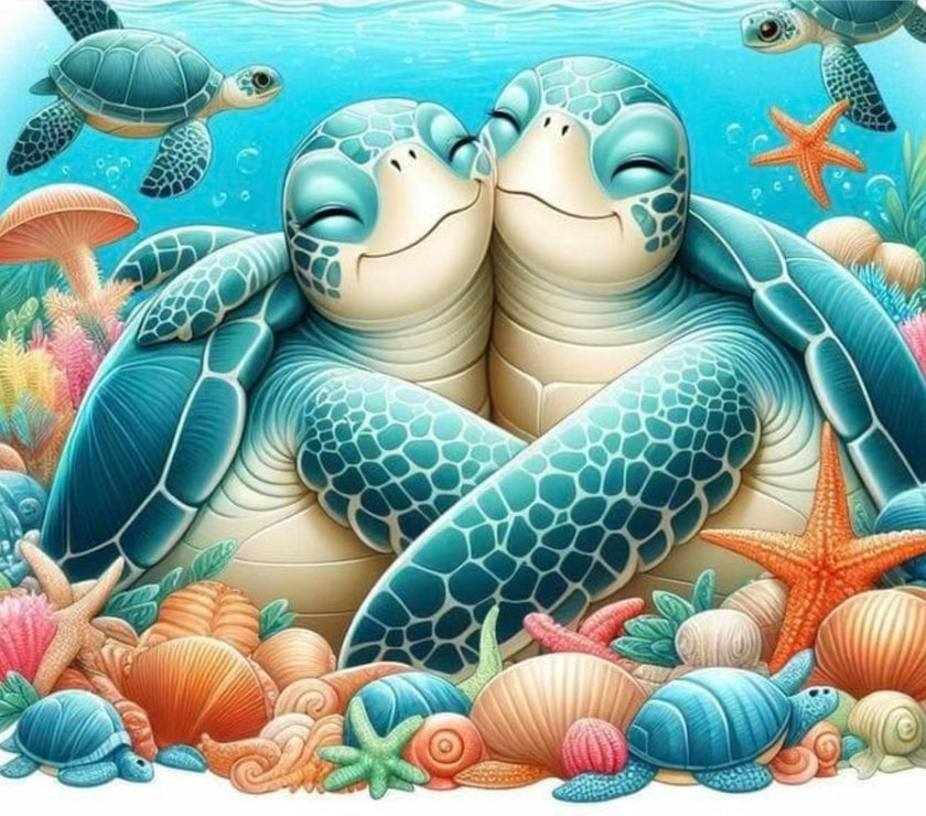 Cute Sea Turtles Hugging 20oz Tumbler - My Store