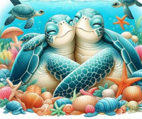 Cute Sea Turtles Hugging 20oz Tumbler - My Store
