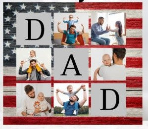 American Flag Dad 20oz Tumbler with 6 Pictures image 1