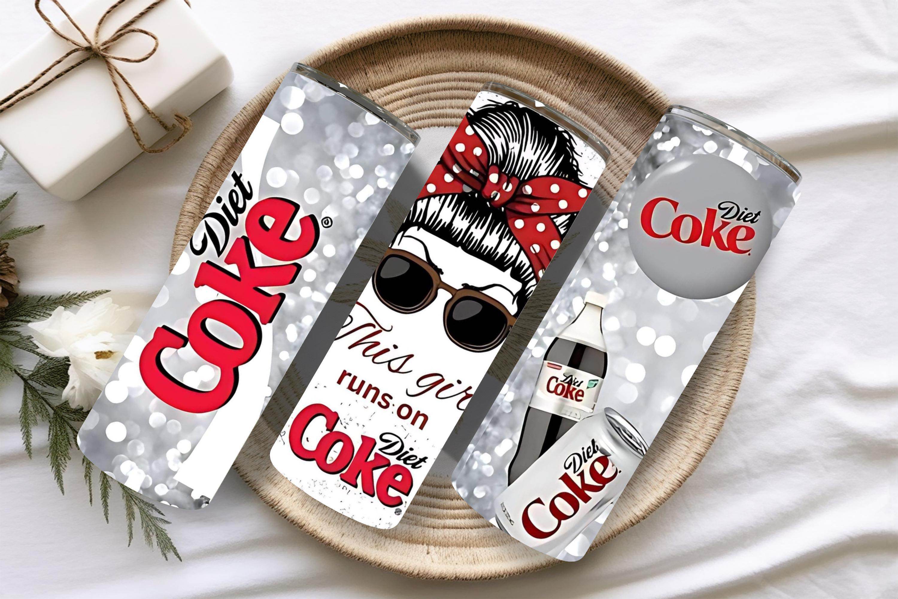 Diet Coke Tumbler 20oz - This Girl Runs On Diet Coke Insulated Travel Cup, Funny Soda Lover Gift, Reusable Drinkware for Women - My Store