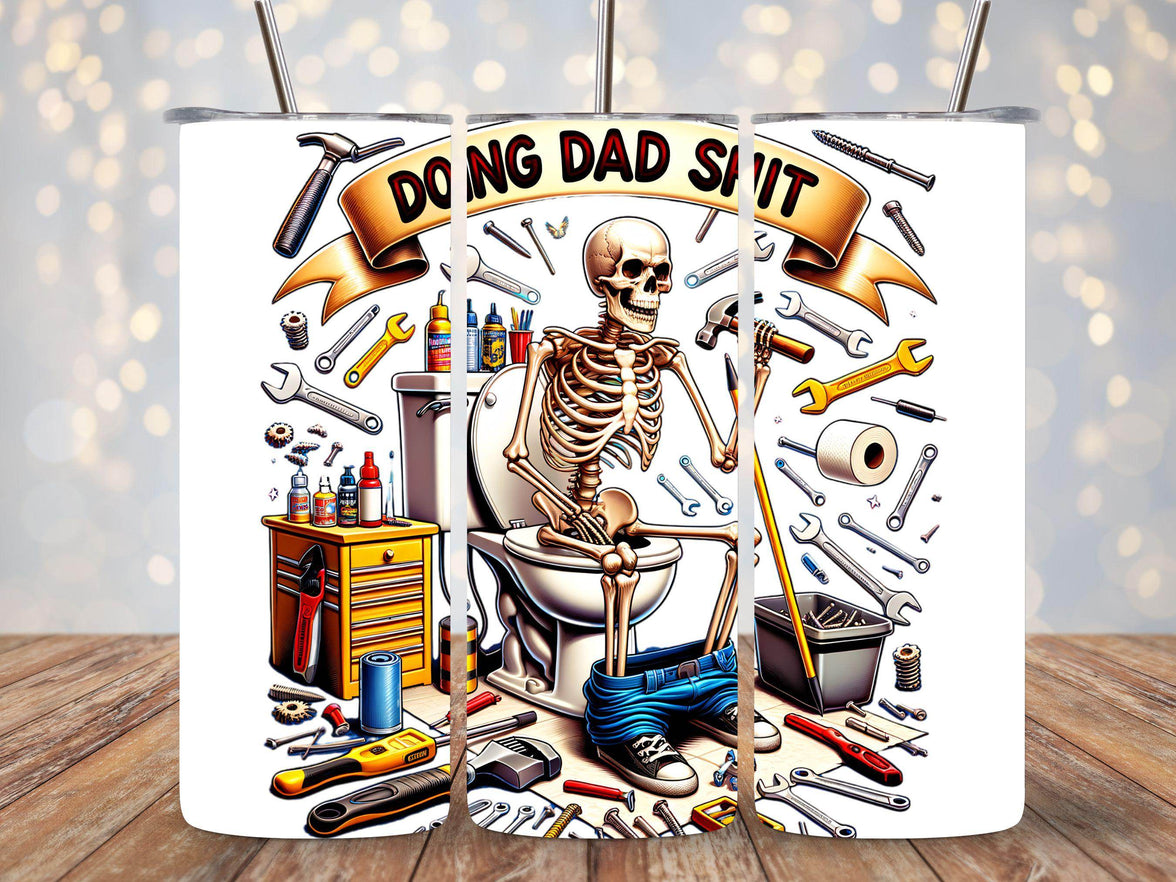Doing Dad Shit on the Toilet 20oz Funny Tumbler - Multiple options - My Store