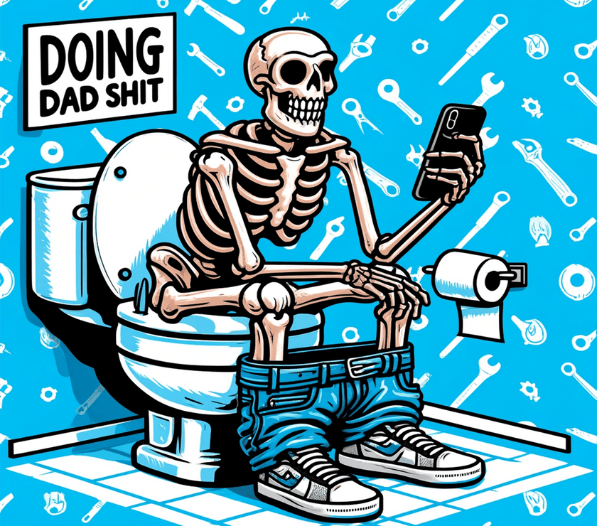 Doing Dad Shit on the Toilet 20oz Funny Tumbler - My Store