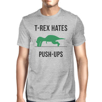 T-Rex Push Ups Mens Funny Workout Shirts Lightweight Cotton T-Shirt image 4