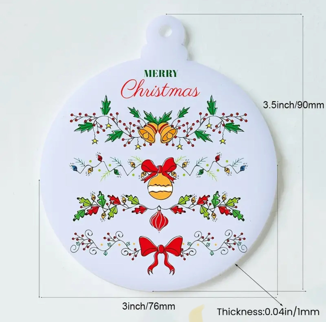 Custom Logo Christmas Ornament - 1 sided Design image 2