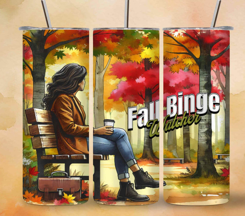 Fall Binge Watching 20 oz Tumbler (2 Choices) - My Store