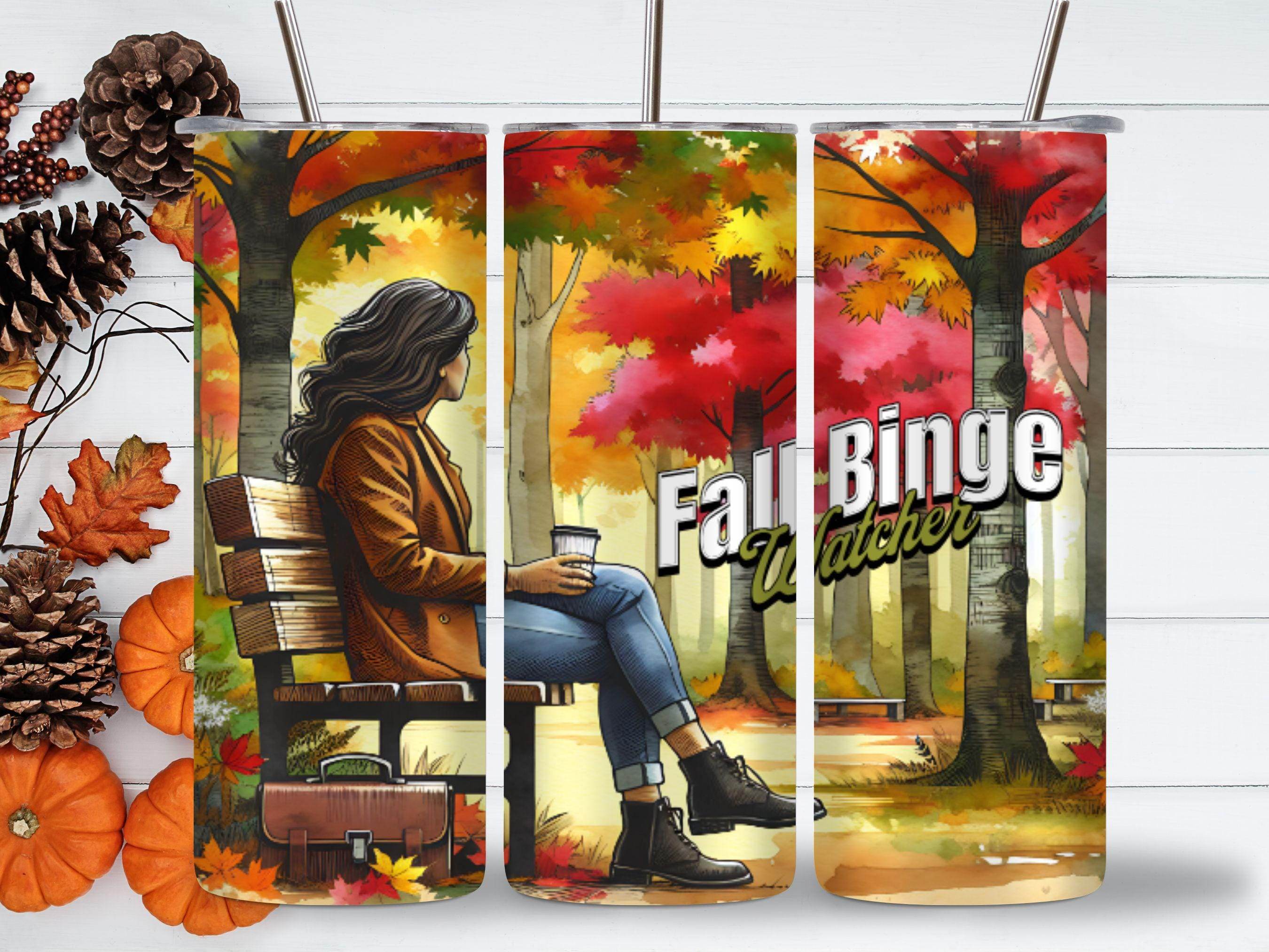 Fall Binge Watching 20 oz Tumbler (2 Choices) - My Store