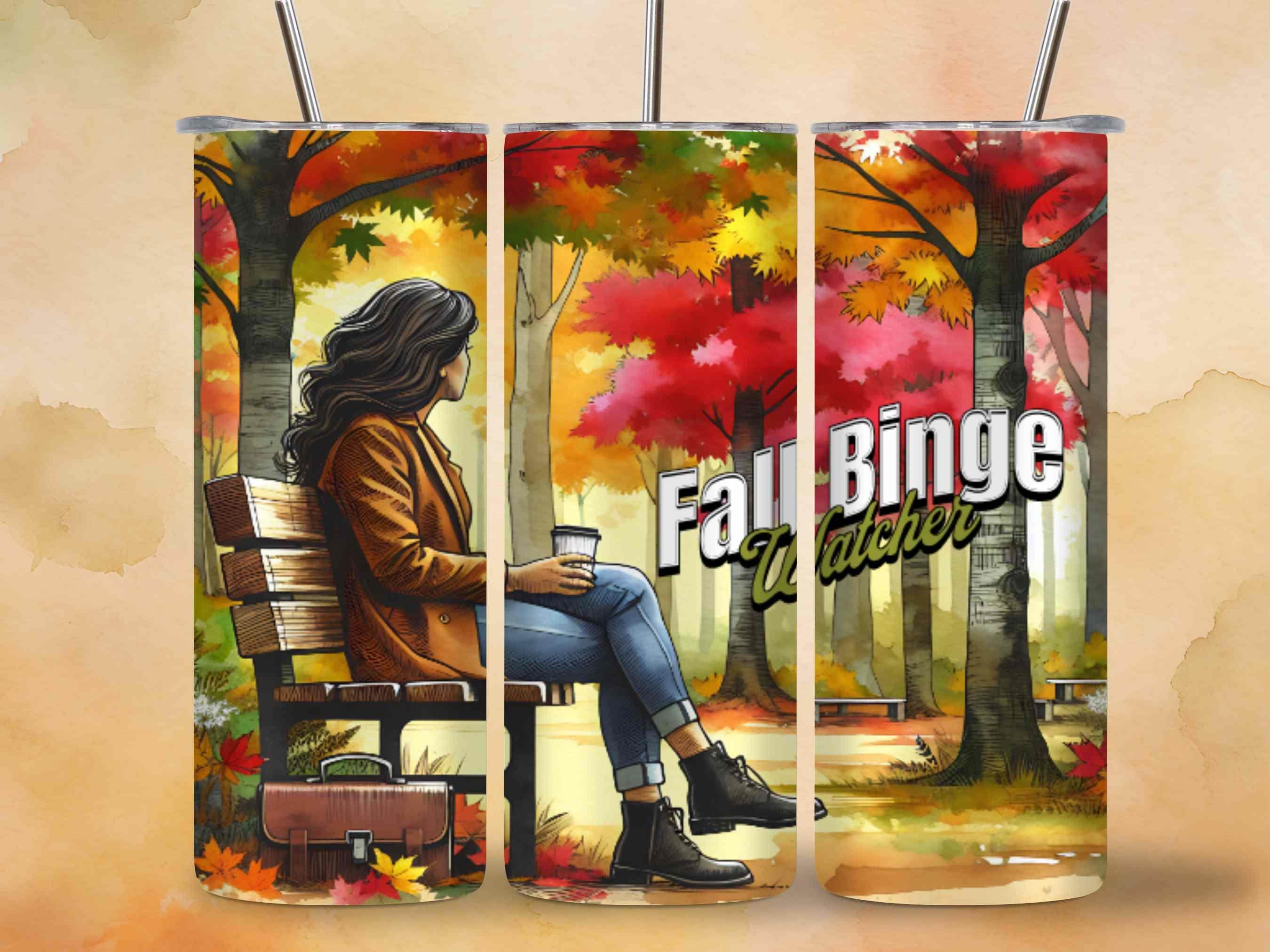 Fall Binge Watching | 20oz Tumbler | Beautiful Colors - My Store