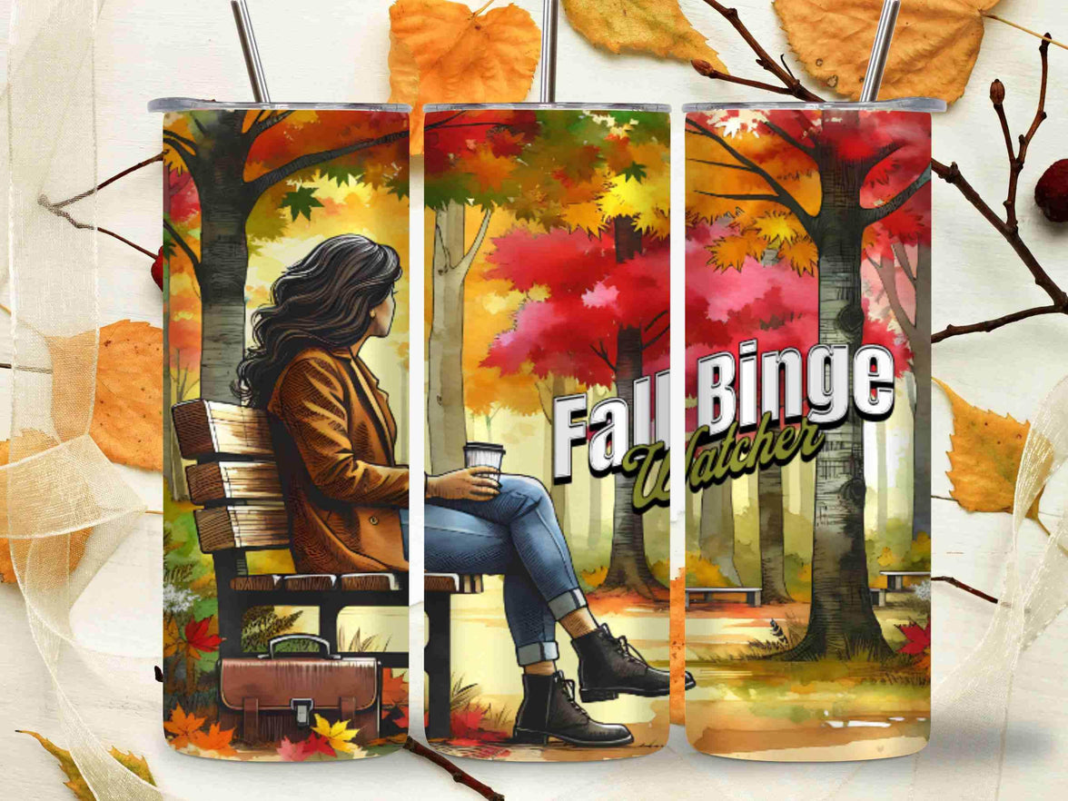 Fall Binge Watching | 20oz Tumbler | Beautiful Colors - My Store