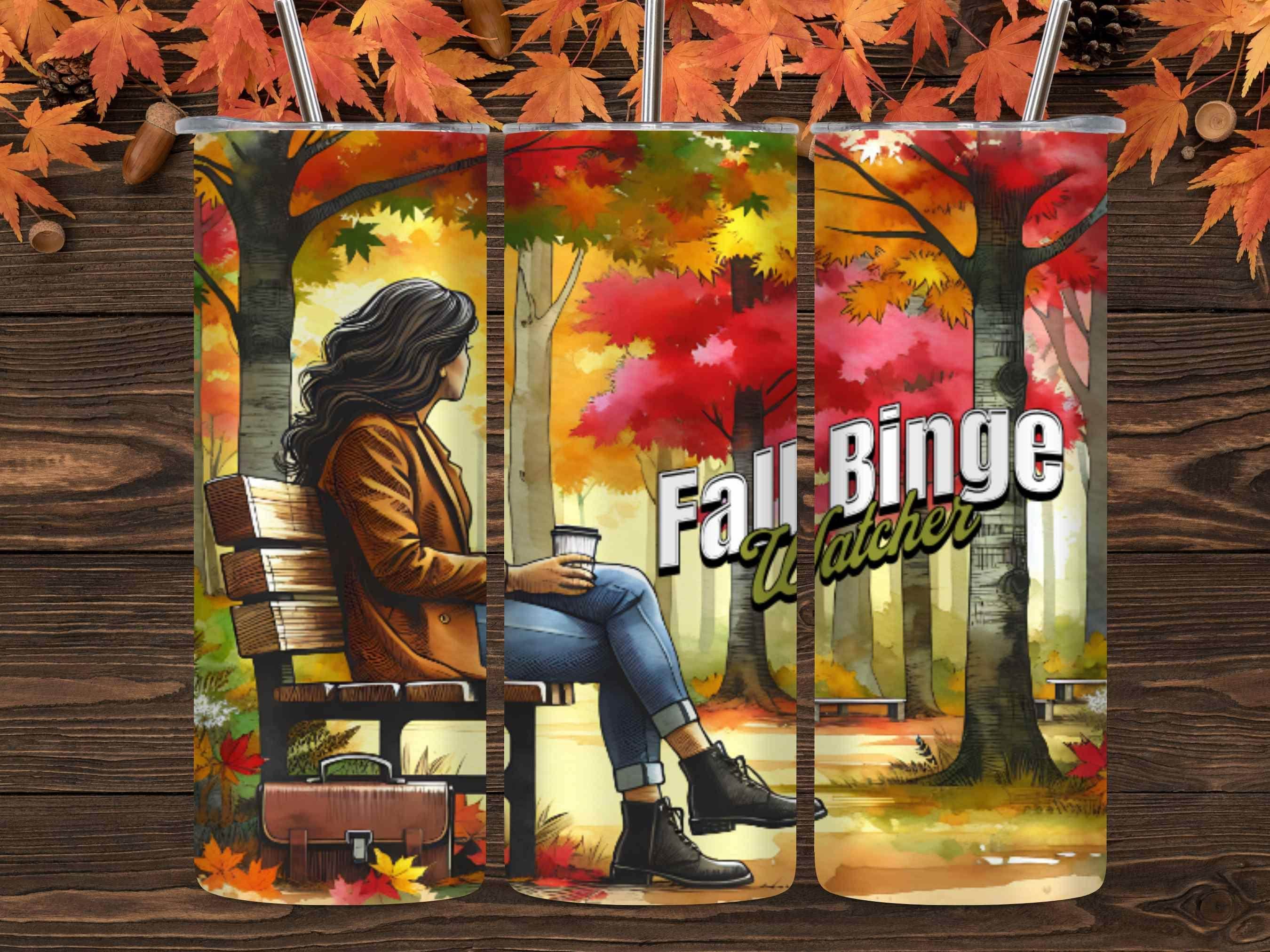 Fall Binge Watching | 20oz Tumbler | Beautiful Colors - My Store