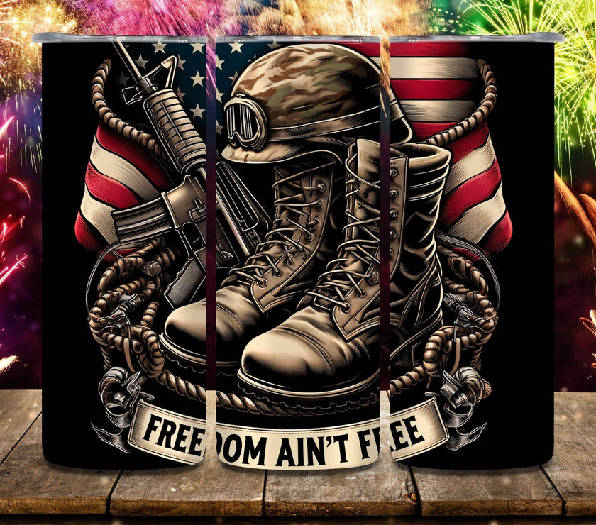 Freedom Ain't Free, Fallen Hero, Some Gave All Patriotic 20oz Tumbler - My Store