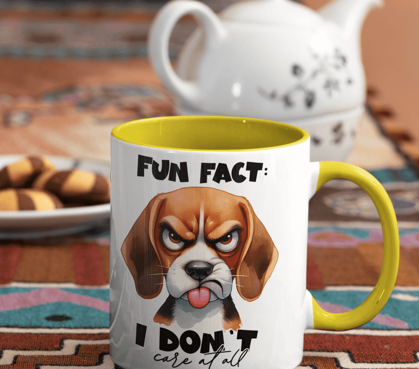 Fun Fact, I Don't Care Coffee Mug | Dog Coffee Cup - My Store