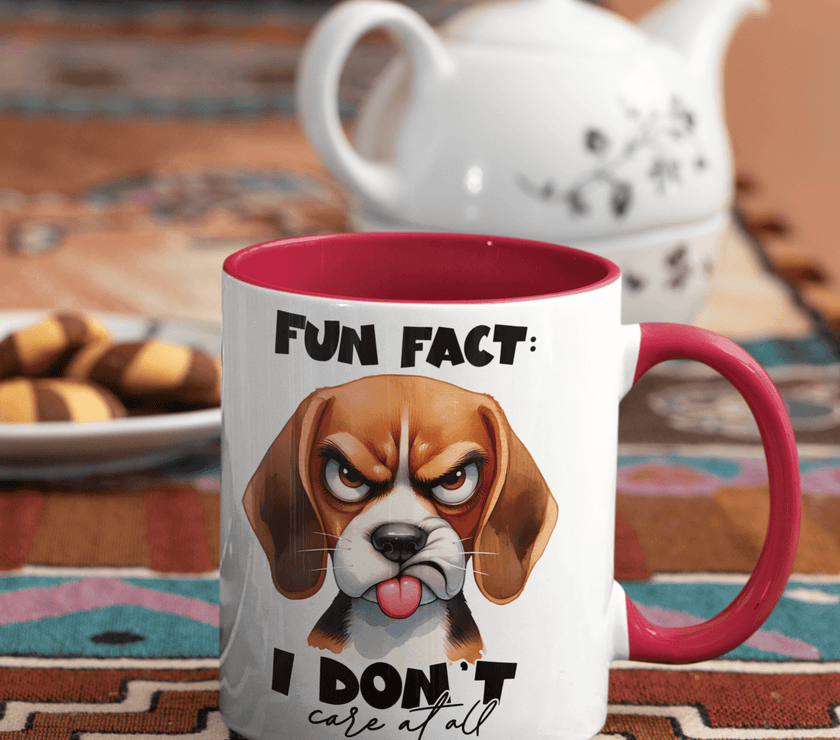 Fun Fact, I Don't Care Coffee Mug | Dog Coffee Cup - My Store