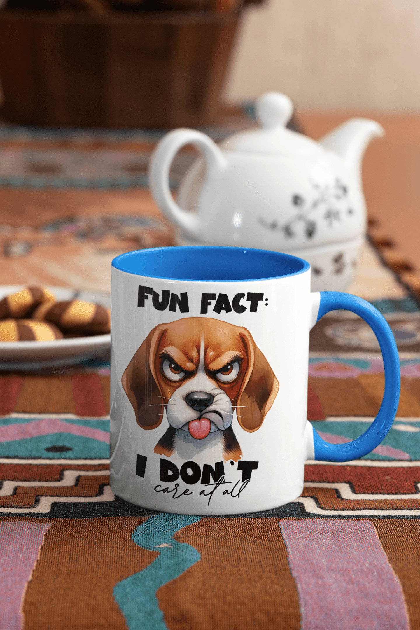 Fun Fact, I Don't Care Coffee Mug | Dog Coffee Cup - My Store