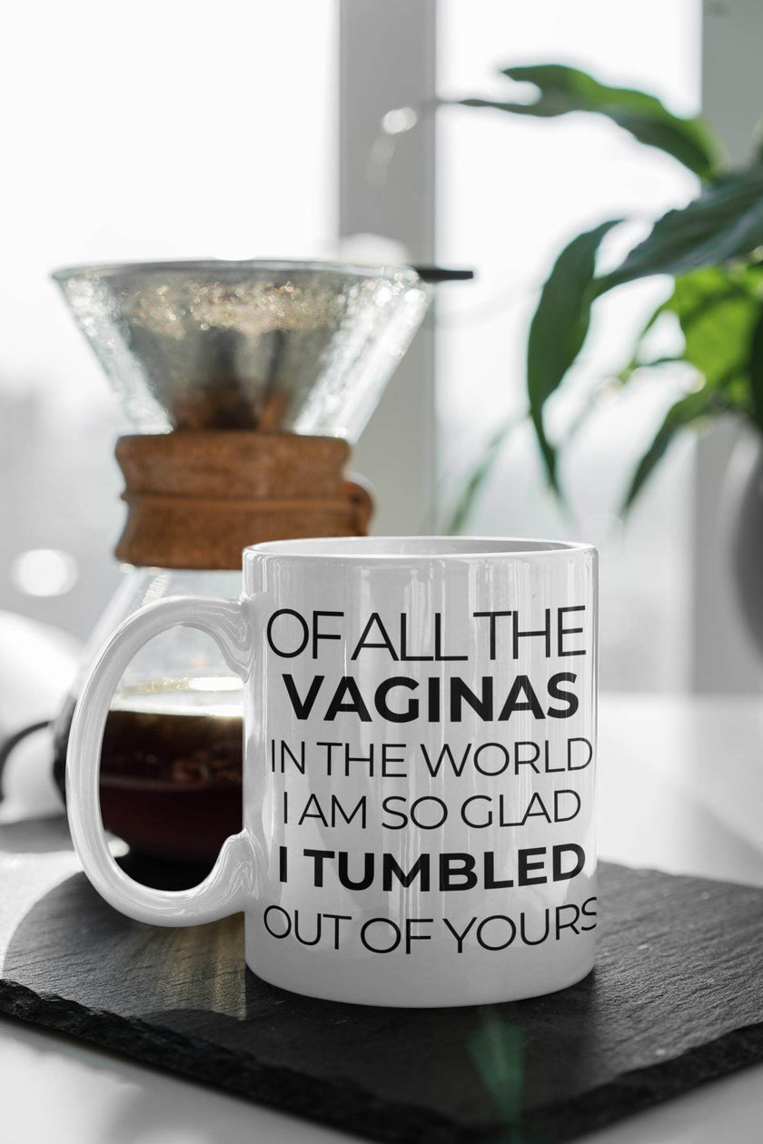 Funny Mug Of All Vaginas I Am Glad I Tumbled Out Of Yours - Unique Sarcastic Gift for Mother's Day - My Store