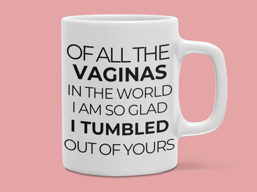 Funny Mug Of All Vaginas I Am Glad I Tumbled Out Of Yours - Unique Sarcastic Gift for Mother's Day - My Store