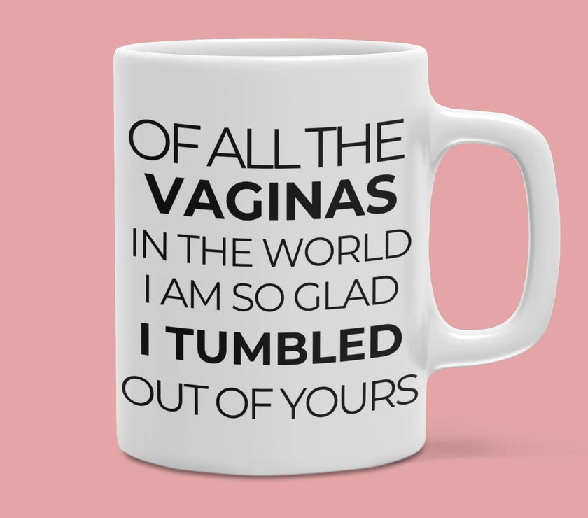 Funny Mug Of All Vaginas I Am Glad I Tumbled Out Of Yours - Unique Sarcastic Gift for Mother's Day - My Store