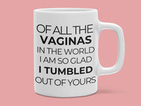 Funny Mug Of All Vaginas I Am Glad I Tumbled Out Of Yours - Unique Sarcastic Gift for Mother's Day - My Store
