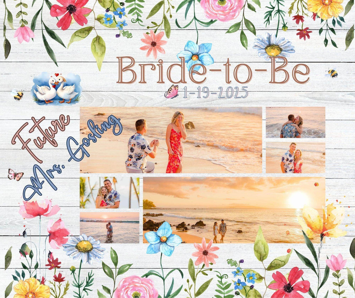 Future Mrs. 20oz Tumbler with name, date and pictures - My Store