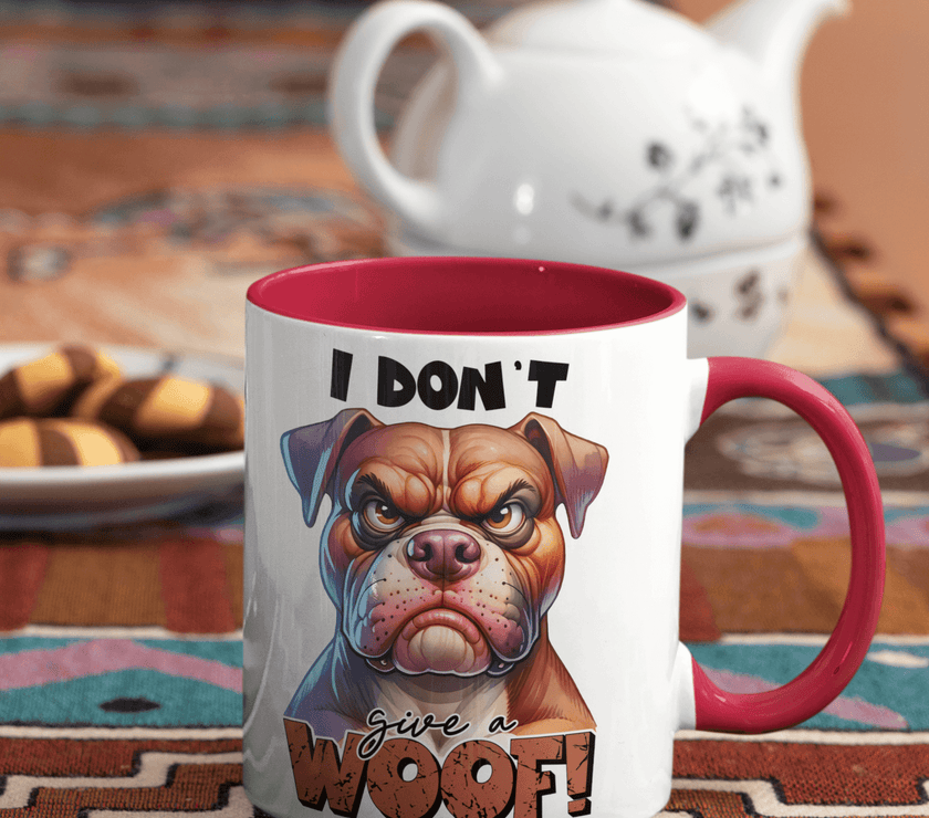 I Don't Give A Woof Coffee Mug | Dog Coffee Cup - My Store