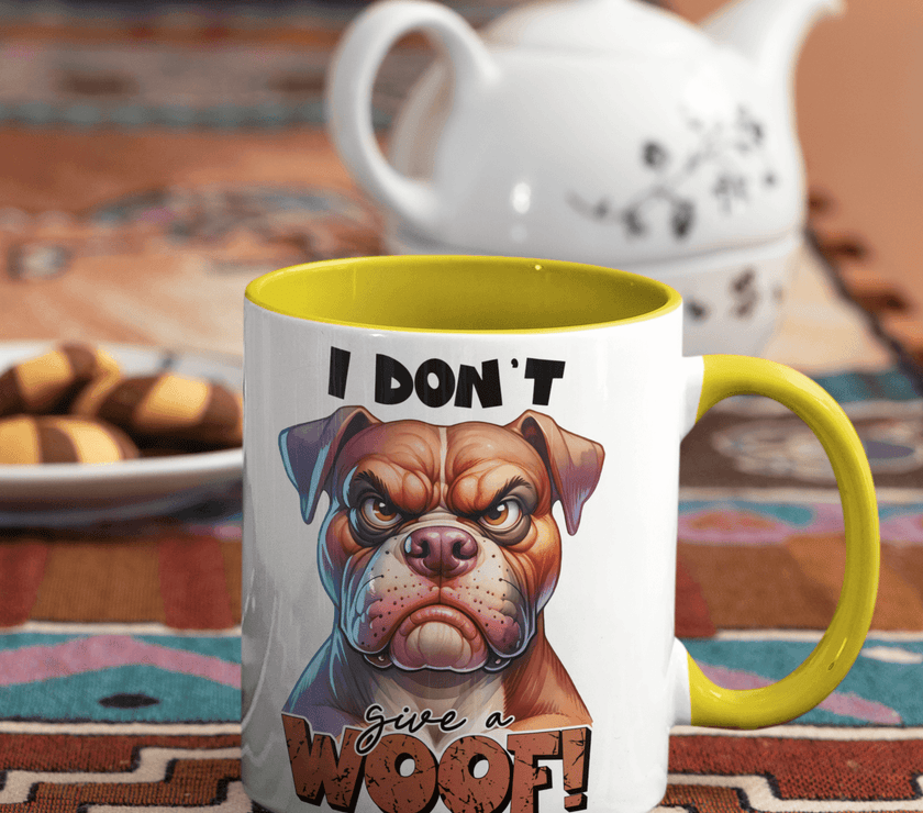I Don't Give A Woof Coffee Mug | Dog Coffee Cup - My Store