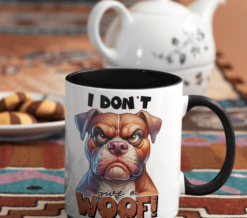 I Don't Give A Woof Coffee Mug | Dog Coffee Cup - My Store