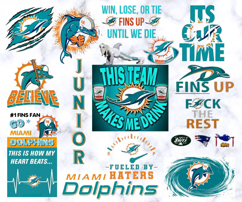 Miami Dolphins True Fan 20oz Tumbler with name image 1