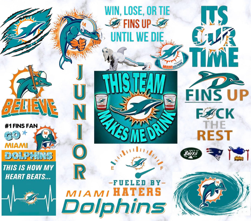 Miami Dolphins True Fan 20oz Tumbler with name image 1