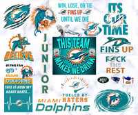 Miami Dolphins True Fan 20oz Tumbler with name image 1