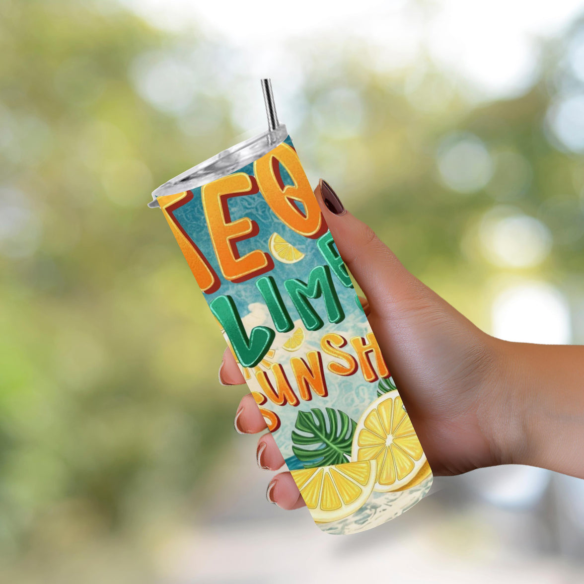 Tequila Lime and Sunshine 20oz Tumbler – Insulated Stainless Steel Cup for Cold & Hot Drinks, Perfect Gift for Summer and Outdoor Use