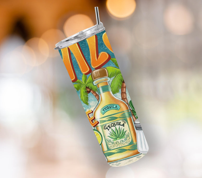 Tequila Lime and Sunshine 20oz Tumbler – Insulated Stainless Steel Cup for Cold & Hot Drinks, Perfect Gift for Summer and Outdoor Use