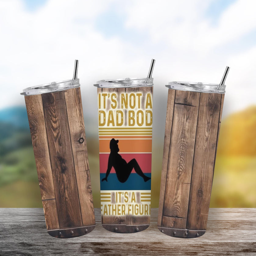 Father Figure 20 oz Tumbler – Funny Dad Bod Gift, Insulated Coffee Cup, Father's Day Present, Drinkware for Dad