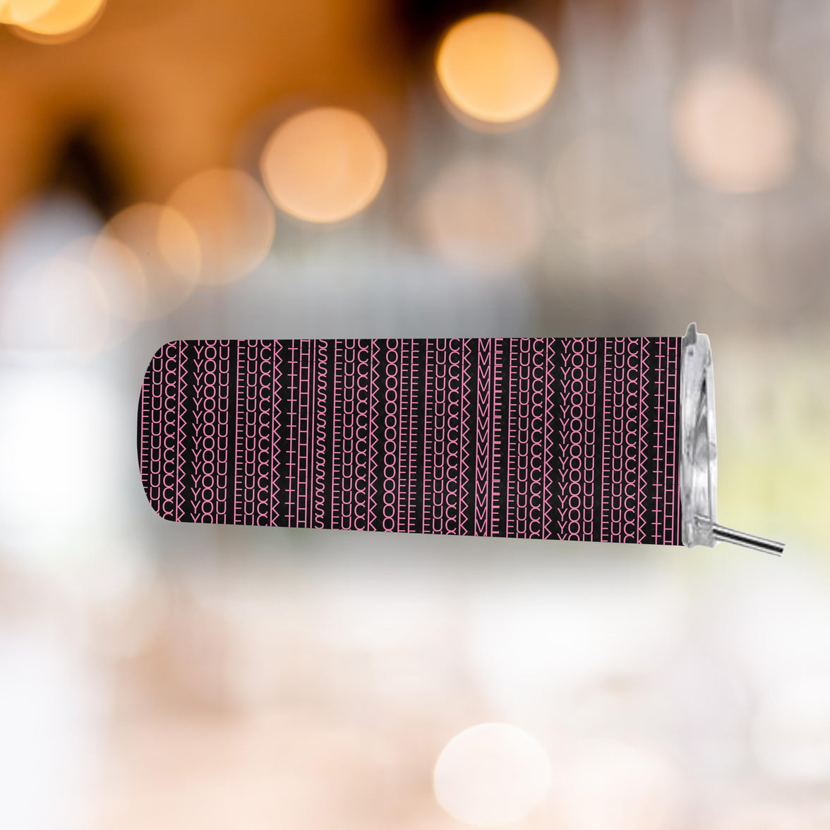 Optical Illusion 20oz Tumbler - Funny Fuck You Fuck This Fuck Me Graphic Cup - Unique Sarcastic Gift for Friends & Coworkers