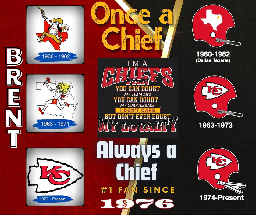 Kansas City Chiefs Tumbler 20oz Personalized with Logo History, Custom Name & Date - NFL Fan Gift, Durable Insulated Cup - My Store