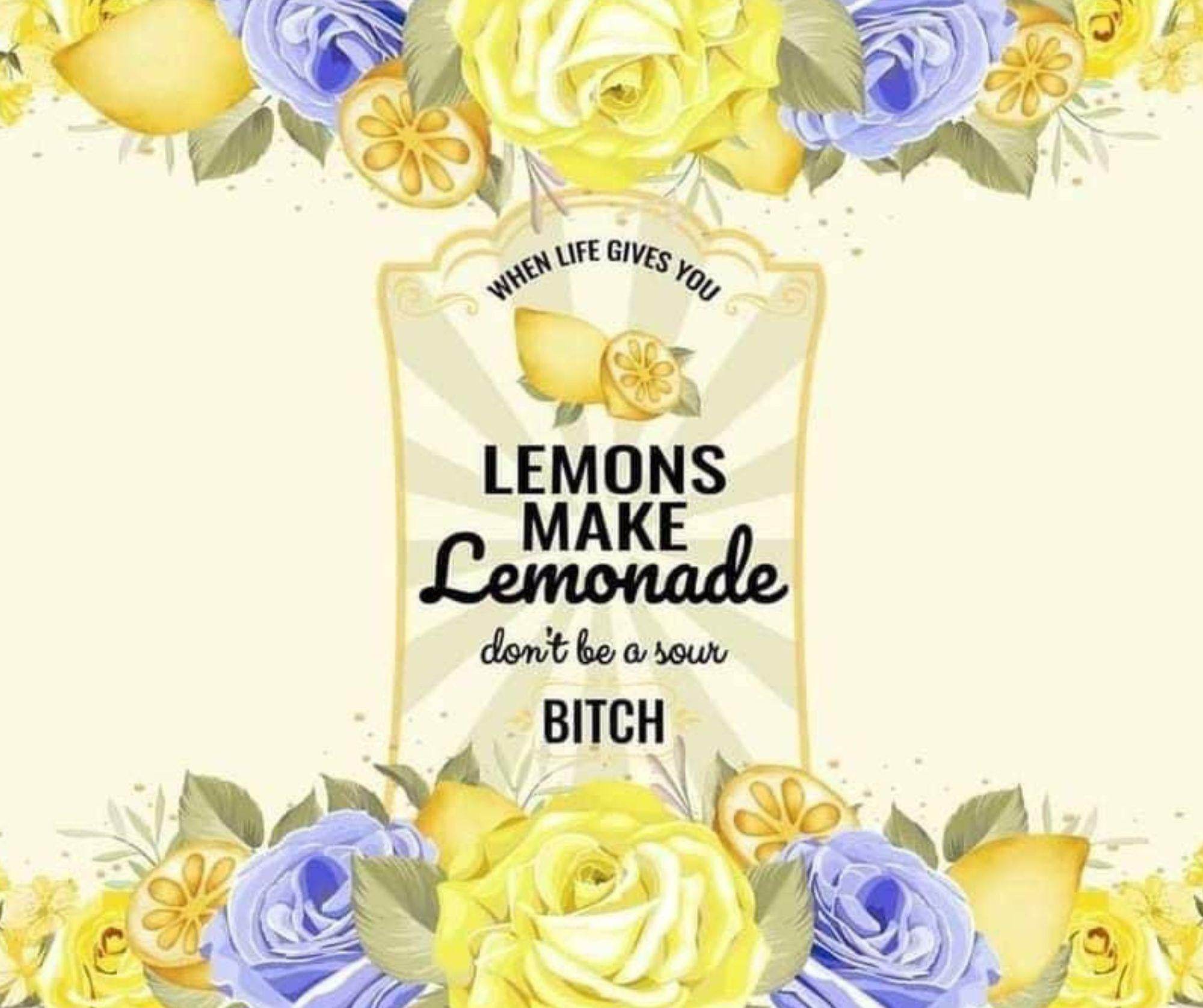 Lemons Make Lemonade, Don't Be A Bitch 20oz Tumbler - My Store