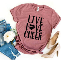 Live Love Cheer T-Shirt - Cheerleading - Unisex Shirt - My Store