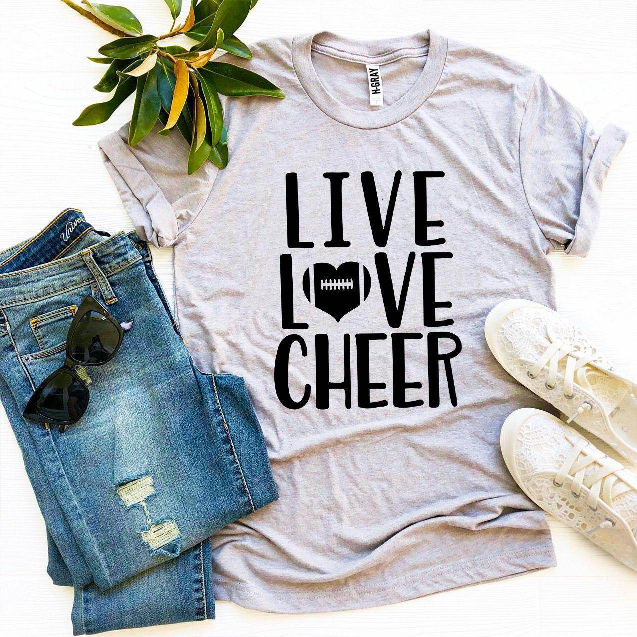 Live Love Cheer T-Shirt - Cheerleading - Unisex Shirt - My Store