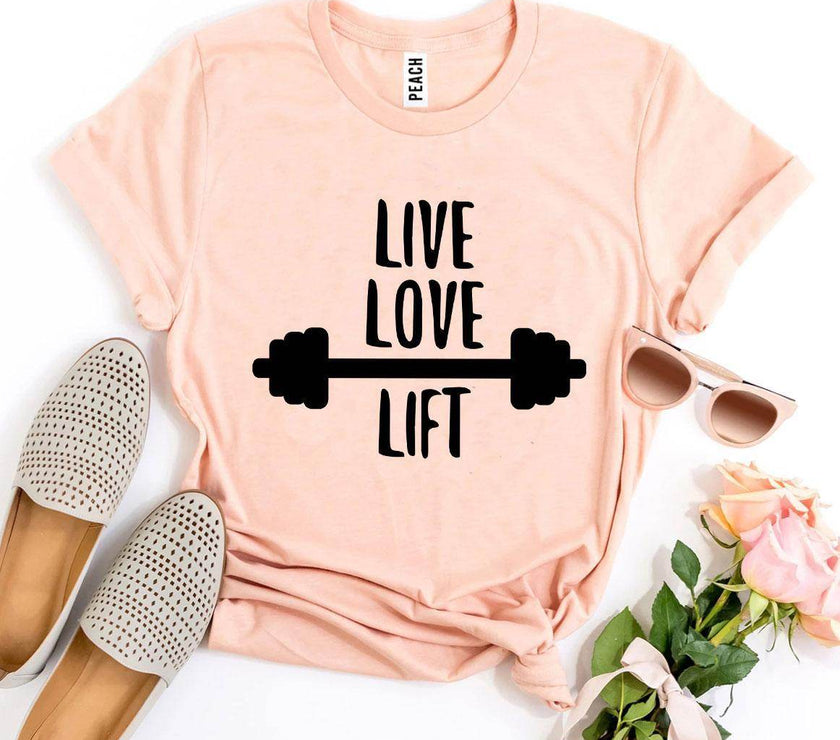 Live Love Lift T-Shirt Gym Workout Unisex - My Store