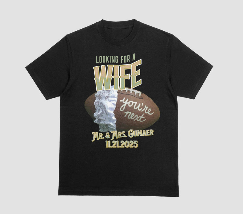 Looking for a unique Bouquet/Garter toss alternative for your Wedding Day | Wife/Husband T-Shirt Toss - My Store