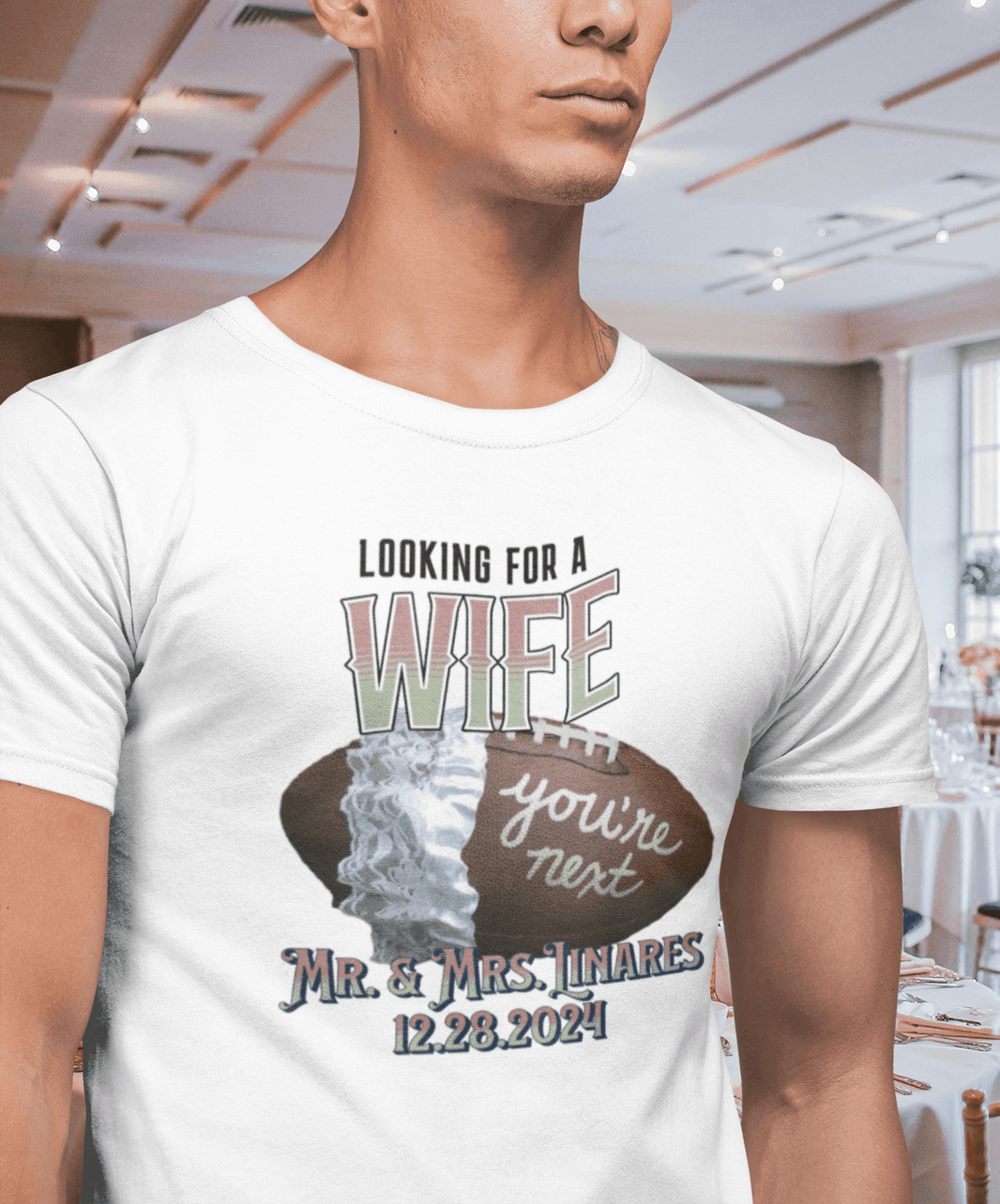 Looking for a unique Bouquet/Garter toss alternative for your Wedding Day | Wife/Husband T-Shirt Toss - My Store