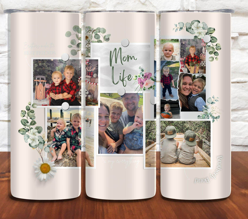 Mom Life 20oz Tumbler with Pictures - My Store